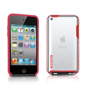  Tunewear Tuneshell Rubber Frame Red for iPod touch 4G (IT4-TUN-SHELL-RF04) (TUNEFILM)